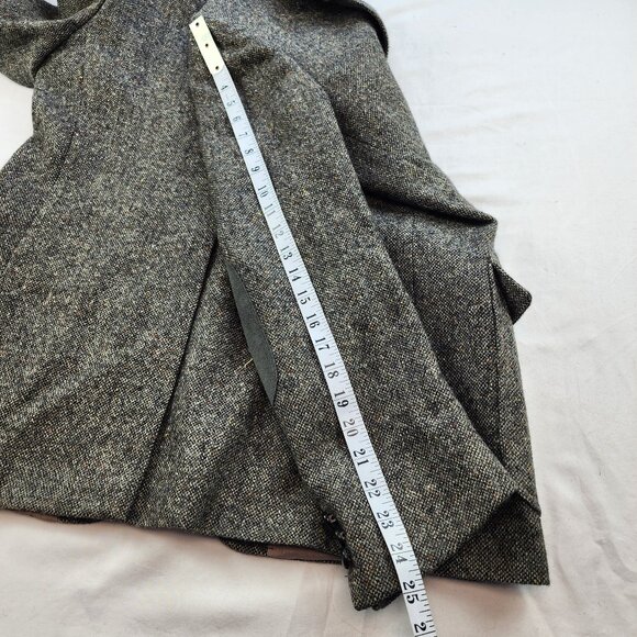 Vintage Joseph Hoyle Tweed Grey Blazer Jacket Elbow Patches (44 R) - Picture 10 of 10